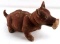 PRE COLUMBIAN COLIMA STYLE RED CLAY DOG FIGURAL