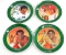 LOT OF 4 GREATEST ATHLETES OF ALL TIME 7 UP PLATES