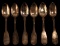SET OF 6 COIN SILVER COFFEE SPOONS JG MAREE TN