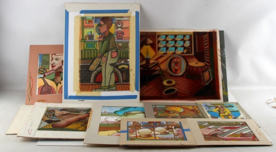 ART DEALER GALLERY LOT OF MODERN EXPRESSIONIST ART