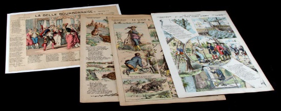 LOT OF FABLES DE LA FONTAINE ENGRAVINGS C 1902