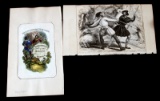 18TH CENTURY ROBIN HOOD COLOR ADVERTISING ETCHING