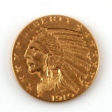 1910 GOLD $5.00 HALF EAGLE INDIAN HEAD COIN XF