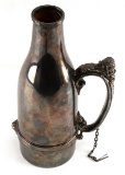 ANTIQUE SATYR SILVER PLATE WINE BOTTLE CARRIER