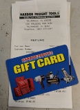 HARBOR FREIGHT GIFT CARD 160 DOLLAR VALUE VERIFIED