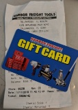 HARBOR FREIGHT GIFT CARD 268 DOLLAR VALUE VERIFIED