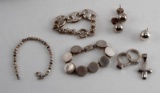 ASSORTED GEOMETRIC THEMED SILVER JEWELRY LOT