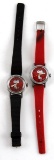 2 ANTIQUE UNITED FEATURE SNOOPY WRIST WATCH  LOT