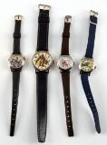 4 VINTAGE ENTERTAINMENT THEMED WATCH LOT SMURFS