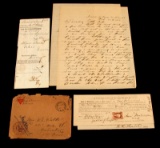 WWI LETTERS HOME & CIVIL WAR AID TO VOLUNTEERS