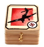 WWII THIRD REICH HAND CRAFTED PINE MEDAL BADGE BOX