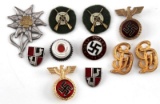 11 ASSORTED GERMAN WWII THIRD REICH PERIOD PINS