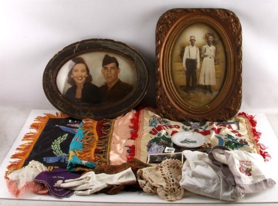 WWII AND AFTER MILITARY SWEETHEART & PHOTO LOT