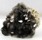 VINTAGE ASIAN HANDCARVED BLACK & WHITE JADE FIGURE