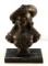 ART NOUVEAU PORTRAIT BUST BRONZED SPELTER