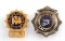 NYC DEA & VESTAL NY OBSOLETE POLICE BADGE LOT OF 2