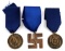 3 GERMAN WWII SS LONG SERVICE MEDAL LOT