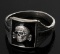 GERMAN WWII WAFFEN SS TOTENKOPF SILVER RING