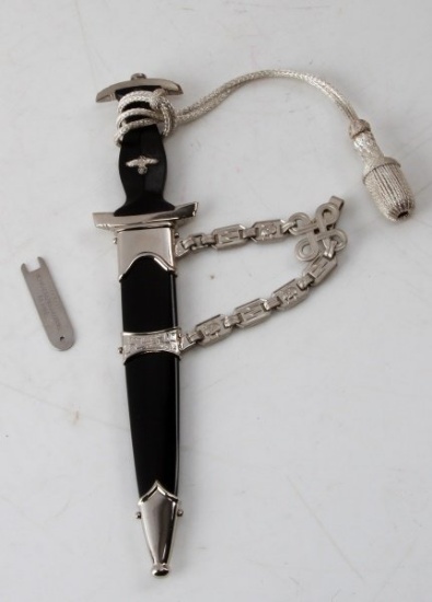 GERMAN WWII MINI SS DAGGER WITH HANGER & SCABBARD