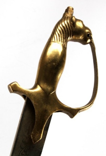 VINTAGE LION HANDLE SWORD FROM INDIA