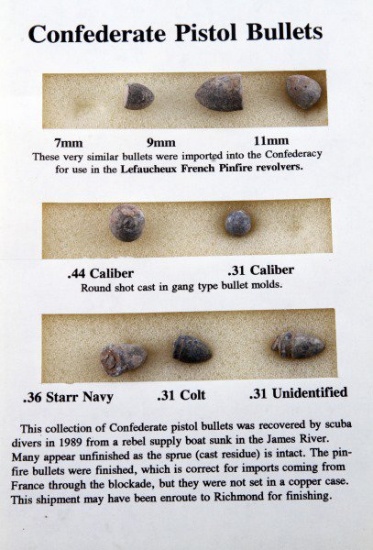 US CIVIL WAR CONFEDERATE PISTOL BULLET LOT OF 7