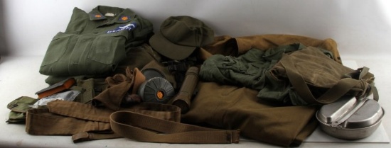 VIETNAM & WWII UNIFORM AND GEAR LOT