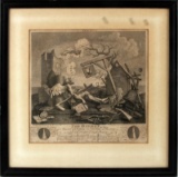 18TH CENTURY ENGRAVING BY HOGARTH THE BATHOS