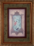 RAYMOND WAITES DESIGNER FRAMED ASIAN ART PRINT