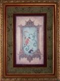 RAYMOND WAITES DESIGNER FRAMED ASIAN ART PRINT