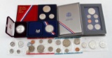 US MINT & COMMEM SETS LOT OF 7 WITH SILVER EAGLE