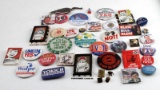 LOT OF OVER 40 VINTAGE POLITICAL CAMPAIGN BUTTONS