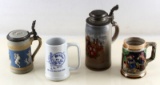 ASSORTED VINTAGE GERMAN STYLE BEER STEIN LOT