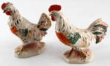 VINTAGE CZECHOSLOVAKIAN PORCELAIN ROOSTER & HEN