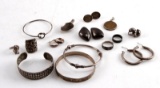 STERLING SILVER AND STAINLESS STEEL JEWELRY LOT