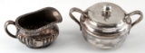 US NAVY WWII SILVER SUGAR & CREAMER REED & BARTON