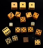 19 MID CENTURY ASSORTED GAME DICE LOT