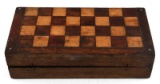 19TH CENT CHECKERS CHESS & BACKGAMMON STORAGE BOX