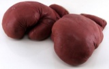 VINTAGE RED LEATHER BOXING GLOVE SET