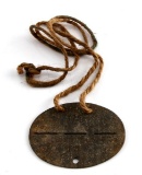 WWII GERMAN THIRD REICH WAFEN SS DOG TAG & ROPE