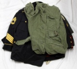 ASSORTED US MILITARY MULTI TIME PERIOD UNIFORM LOT