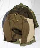 WWII & POST WAR US MILITARY CLOTHING & UNIFORM LOT