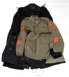 US WWII & LATER ASSORTED UNIFORM AND CLOTHING LOT