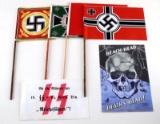 REPRO 4 GERMAN STICK FLAGS 2 PROPAGANDA  PAPERS