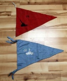 VIETNAM WAR US ARMY UNIT PENNANT FLAG LOT OF TWO