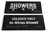 2 EARLY 20TH C. US ARMY & OTHER SEGREGATION SIGNS