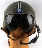 US VINTAGE APH-5 PILOT FLIGHT HELMET W/ MIC BOOM