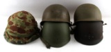 KOREA VIETNAM WAR M1 HELMET LOT OF 3