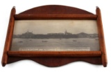 FRAMED PHOTO OF USS KADASHAN BAY SHANGHAI CHINA