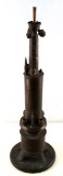 ANTIQUE TRENCH ART LAMP MADE FROM SHELL CASINGS