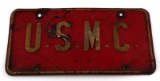 WWII ERA USMC MARINE CORPS LICENSE PLATE